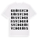 White t-shirt med Grönsved ordlek t-shirt