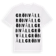 White t-shirt med Grönvåll ordlek t-shirt