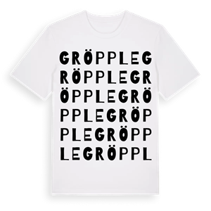 Gröpple ordlek t-shirt – ekologisk bomull t-shirt från Pinshirt