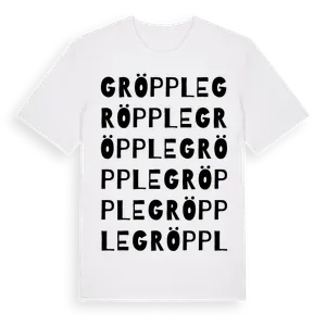 Gröpple ordlek t-shirt – ekologisk bomull t-shirt från Pinshirt