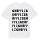 White t-shirt med Gröpple ordlek t-shirt