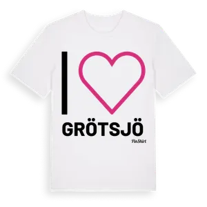 Jag älskar Grötsjö t-shirt stort tryck – ekologisk bomull t-shirt från Pinshirt