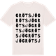Vintage White t-shirt med Grötsjö ordlek t-shirt