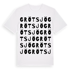 Grötsjö ordlek t-shirt – ekologisk bomull t-shirt från Pinshirt