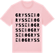 Pink Cotton t-shirt med Gryssebo ordlek t-shirt