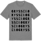 Mid Heather Gray t-shirt med Gryssebo ordlek t-shirt