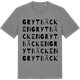 Mid Heather Gray t-shirt med Grytbäcken ordlek t-shirt