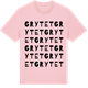 Pink Cotton t-shirt med Grytet ordlek t-shirt