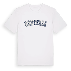 Grytfall college t-shirt – ekologisk bomull t-shirt från Pinshirt
