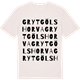 Vintage White t-shirt med Grytgölshorva ordlek t-shirt