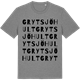 Mid Heather Gray t-shirt med Grytsjöhult ordlek t-shirt