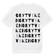 White t-shirt med Grytviken ordlek t-shirt
