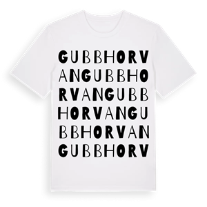 Gubbhorvan ordlek t-shirt – ekologisk bomull t-shirt från Pinshirt