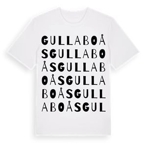 Gullaboås ordlek t-shirt – ekologisk bomull t-shirt från Pinshirt