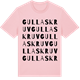 Pink Cotton t-shirt med Gullaskruv ordlek t-shirt