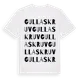 White t-shirt med Gullaskruv ordlek t-shirt