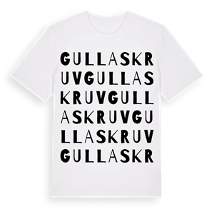 Gullaskruv ordlek t-shirt – ekologisk bomull t-shirt från Pinshirt