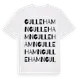 White t-shirt med Gullehamn ordlek t-shirt