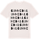 Vintage White t-shirt med Gummedal ordlek t-shirt