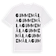 White t-shirt med Gummemåla ordlek t-shirt