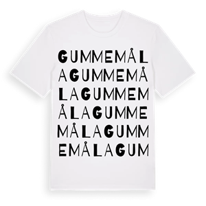 Gummemåla ordlek t-shirt – ekologisk bomull t-shirt från Pinshirt