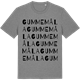 Mid Heather Gray t-shirt med Gummemåla ordlek t-shirt