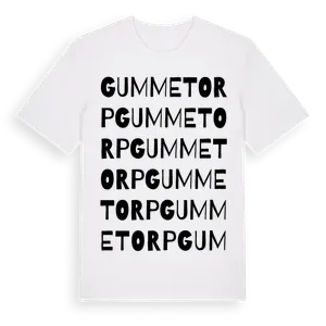 Gummetorp ordlek t-shirt – ekologisk bomull t-shirt från Pinshirt