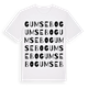 White t-shirt med Gumsebo ordlek t-shirt