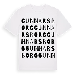 Gunnarsborg ordlek t-shirt – ekologisk bomull t-shirt från Pinshirt