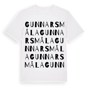 Gunnarsmåla ordlek t-shirt – ekologisk bomull t-shirt från Pinshirt