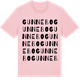 Pink Cotton t-shirt med Gunnebo ordlek t-shirt
