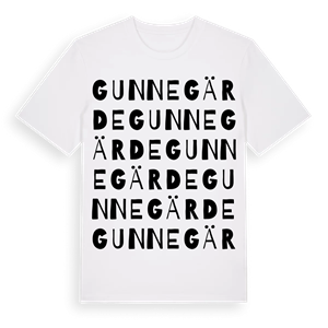 Gunnegärde ordlek t-shirt – ekologisk bomull t-shirt från Pinshirt