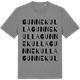 Mid Heather Gray t-shirt med Gunnekulla ordlek t-shirt