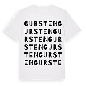 Gursten ordlek t-shirt – ekologisk bomull t-shirt från Pinshirt