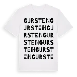Gursten ordlek t-shirt – ekologisk bomull t-shirt från Pinshirt