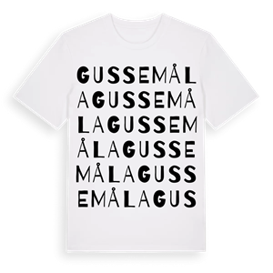 Gussemåla ordlek t-shirt – ekologisk bomull t-shirt från Pinshirt
