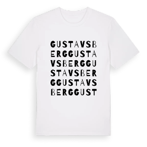 Gustavsberg ordlek t-shirt – ekologisk bomull t-shirt från Pinshirt