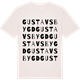 Vintage White t-shirt med Gustavsbygd ordlek t-shirt