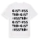 White t-shirt med Gustavsström ordlek t-shirt