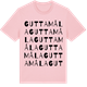 Pink Cotton t-shirt med Guttamåla ordlek t-shirt