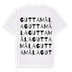White t-shirt med Guttamåla ordlek t-shirt