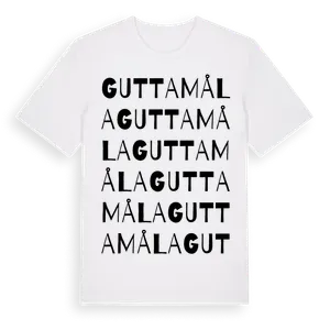 Guttamåla ordlek t-shirt – ekologisk bomull t-shirt från Pinshirt