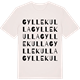 Vintage White t-shirt med Gyllekulla ordlek t-shirt