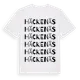 White t-shirt med Häckenäs ordlek t-shirt