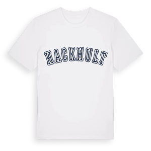 Hackhult college t-shirt – ekologisk bomull t-shirt från Pinshirt