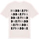 Vintage White t-shirt med Haddarp ordlek t-shirt