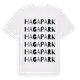 White t-shirt med Haga Park ordlek t-shirt