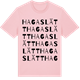 Pink Cotton t-shirt med Hagaslätt ordlek t-shirt