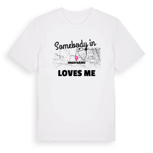 Någon i Hagbygärde älskar mig t-shirt – ekologisk bomull t-shirt från Pinshirt