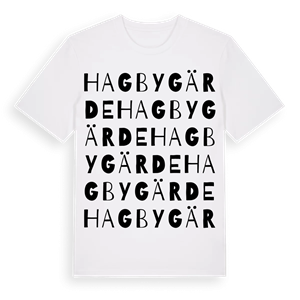 Hagbygärde ordlek t-shirt – ekologisk bomull t-shirt från Pinshirt